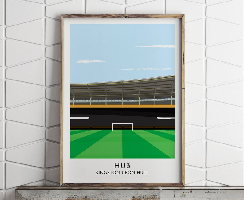 Hull City fc KC Stadium Illustrated Print Soccer Football Etsy