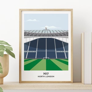 Tottenham - New White Hart Lane Print - Football Stadium Poster - Gift for Him - Gift for Daughter