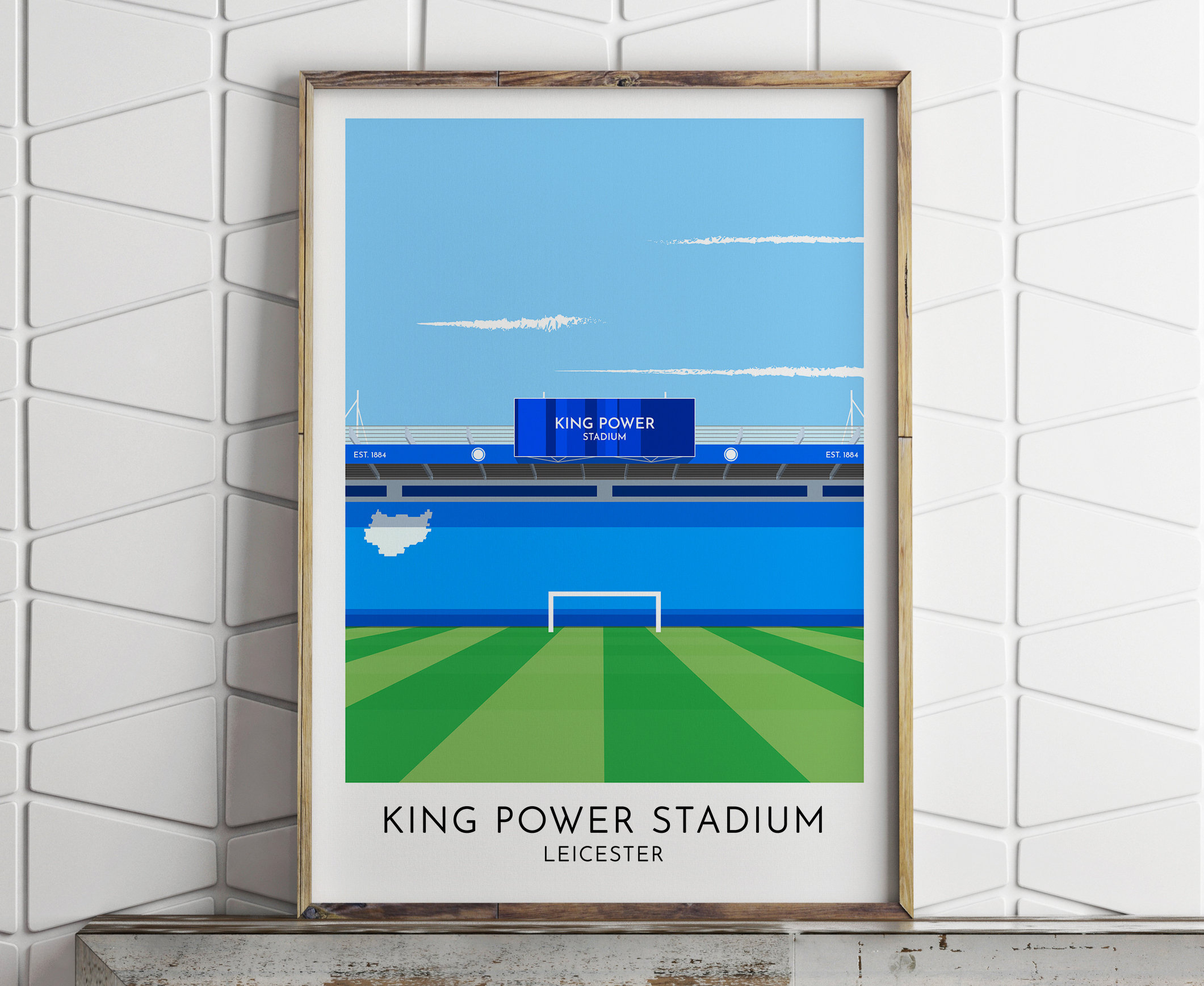 King Power Stadium Poster Leicester City FC Print Wall Art Footy Fans 