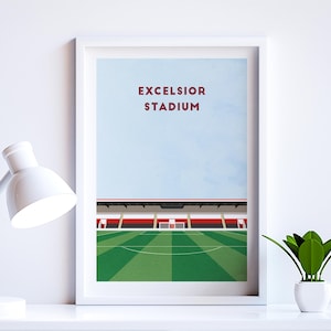 Airdrie FC Football Poster - Excelsior Stadium - Minimalist Art Poster - Best Gifts for Football Fans