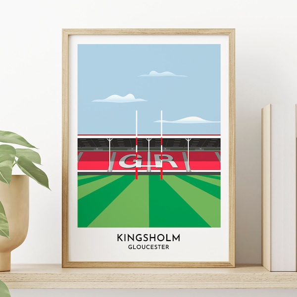 Gloucester Rugby - Kingsholm Stadium Print - Gloucester Contemporary Print - Gift for Men - Gift for Her