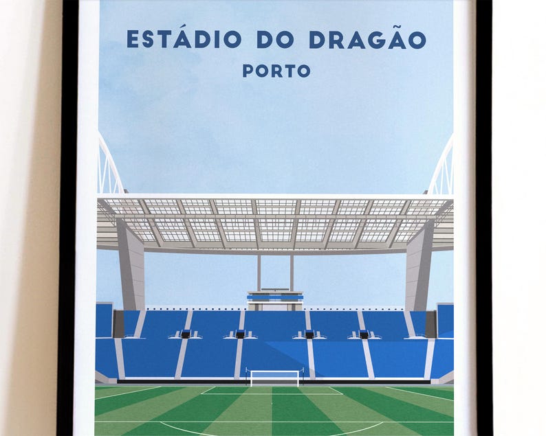 Porto Football Stadium Poster: Estádio do Dragão Art Print, Framed or Unframed image 2