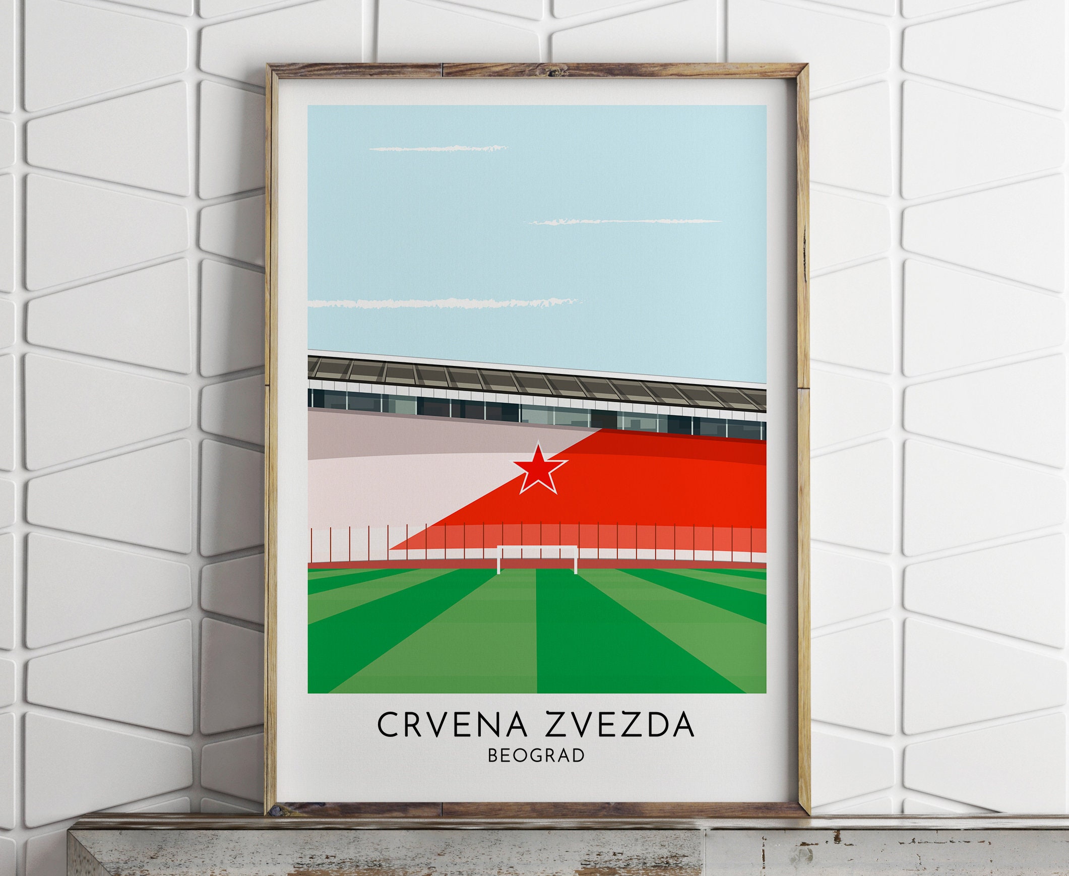 Crvena Zvezda - Red Star Postcard for Sale by VRedBaller