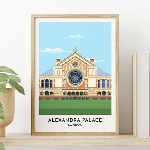 Alexandra Palace - Zeitgenössischer Druck - Muswell Hill - Ally Pally - Architektur Druck - 60