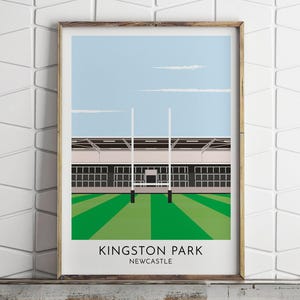 Newcastle Rugby, Kingston Park, Contemporary Print, Gift for Men, Poster, Rugby Stadium, Rugby Union, Rugby Gift, Rugby Present