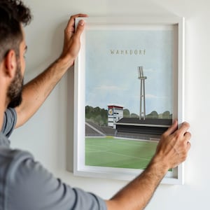 Stampa dello stadio Young Boys di Berna, illustrazione vintage dello stadio Wankdorf, poster di calcio svizzero, souvenir, arte di viaggio svizzera, A4, A3, A2, A1