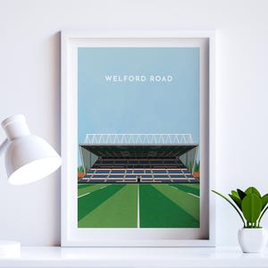 Leicester Rugby Welford Road Stadium Art Print - ingelijst of niet ingelijst - stijlvol cadeau voor rugbyfans - Made in UK