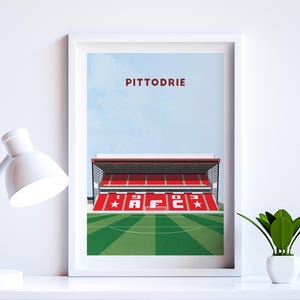 Aberdeen FC Poster - Pittodrie Stadium - Modern Art Football Print Gift