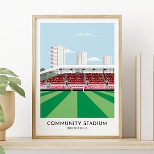 Brentford Stadion Druck, Brentford Community Stadion Poster, G Tech Stadion Kunst