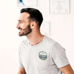 Any Football Stadium - T Shirt With Contemporary Stadium Logo Design, Unisex Football Shirt, Custom, Any team, Leeds, Manchester, Arsenal