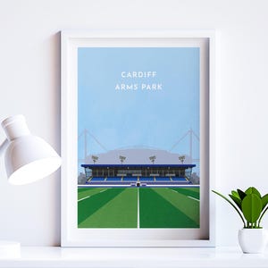Cardiff Rugby Print Gift, Cardiff Arms Park Stadium Poster, Wales Rugby Fan, Ready Framed Wall Art