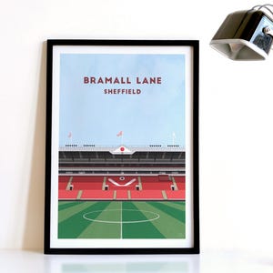 Sheffield United Print: Contemporary Bramall Lane Stadium Football Poster