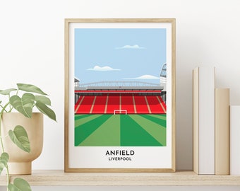 Liverpool - Anfield Print - Football Poster - The Kop - Gift For Men - Gift for Her - Kids Prints