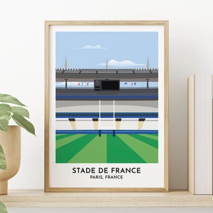 France Rugby Print - Stade de France Poster - French Rugby Gift - Gift for Him - Affiche Rugby