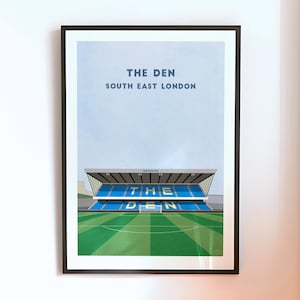 Impression Millwall The Den Stadium - Poster de football, cadeau d'art mural