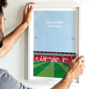 POSTER D'ART MODERNE Doncaster Rovers, impression football stade Eco-Power