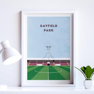 Arbroath FC Print - Gayfield Stadium Illustration - Minimalist Football Fan Poster Gift