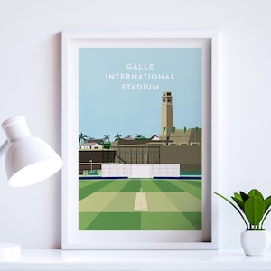Sri Lanka Cricket International Cricket Ground Galle Art Print - ingelijste of niet-ingelijste keuze - perfect postercadeau voor fans - snelle levering VK