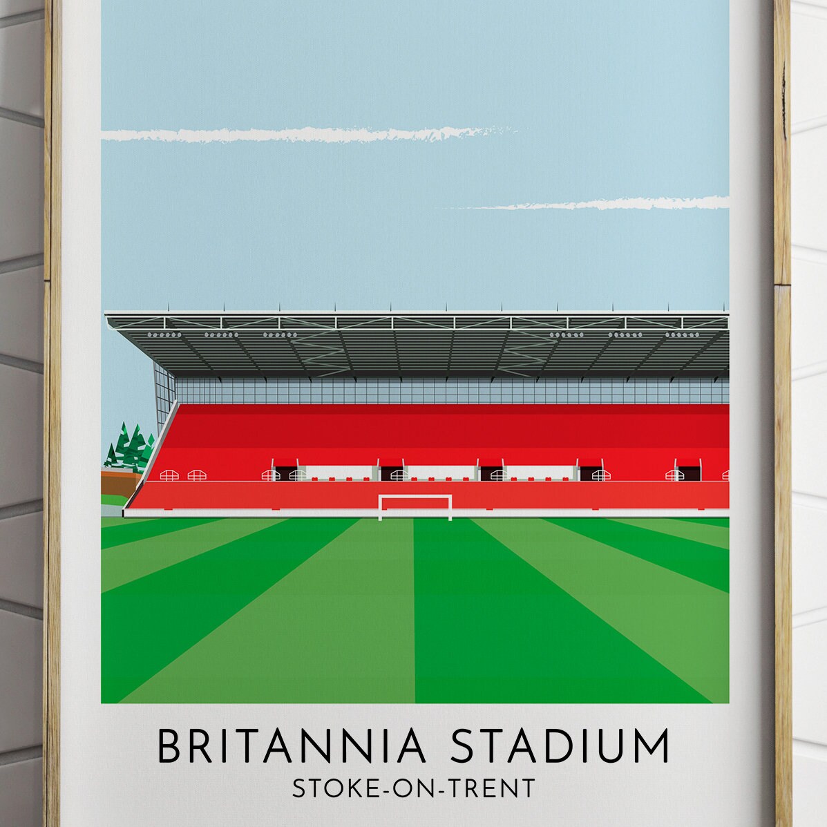 Stoke City Britannia Stadium Illustrated Print Stoke On Etsy