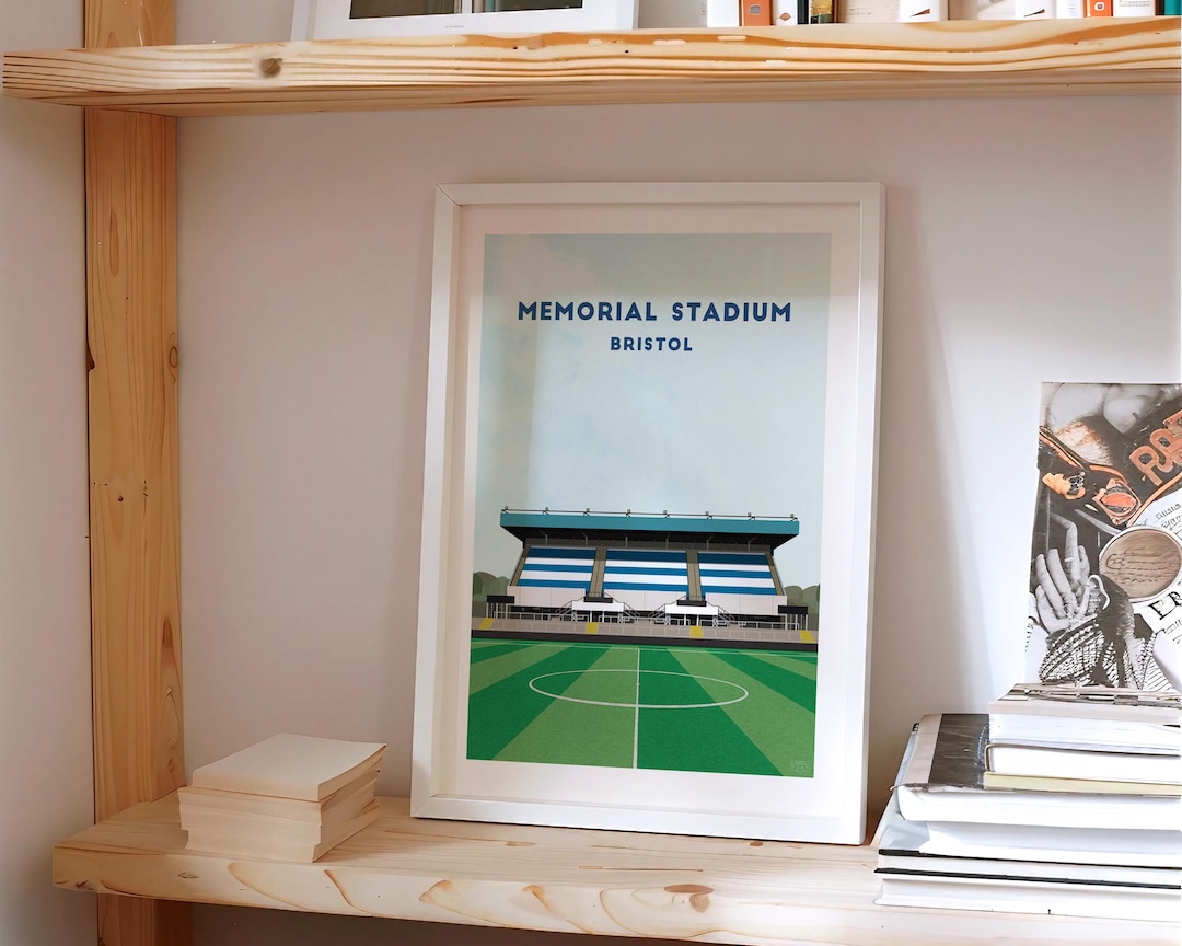 Bristol Rovers Memorial Stadium Football Print - Retro Style Wall Art ...