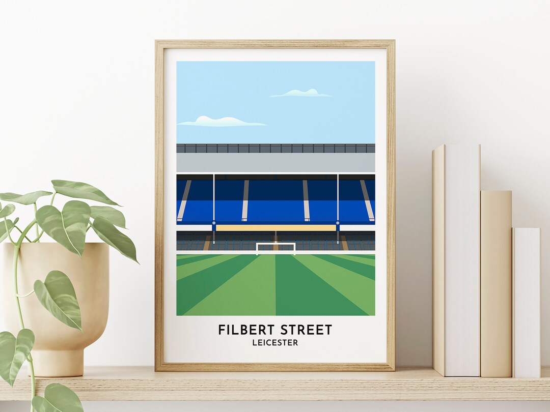 Leicester - Filbert Street Stadium - Contemporary Illustrated Print ...