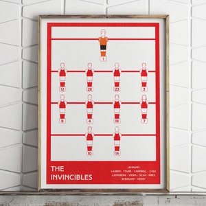 Arsenal, Invincible Team, Football Poster, Soccer Print, Football Gifts, Art Print, Sports Print, Soccer Art, Gifts for Husband