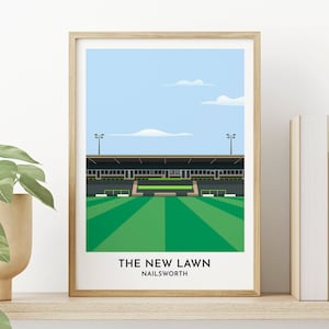 Waldgrün Geschenk Print - The New Lawn Nails metallische Poster - 18.Geburtstag Geschenk Junge - Gloucestershire Kunstdruck