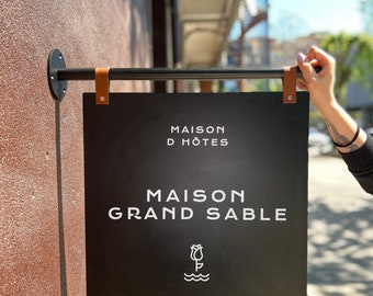 The Blade Sign is Simple And Stylish Wall Mounted Flag Sign For Your Store, Cafe, Gallery, Restraurant Or Boutique.