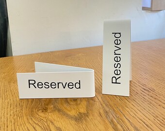 Reserved Sign for Restaurants Cafes - Custom Table Sign - Wedding Reserved Table Sign - Minimalist Restaurant Sign -Reception Sign for Table