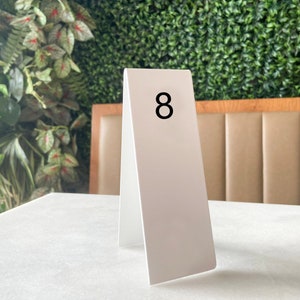 Cafe Table Numbers Sign QR Code Menu Table Sign Wedding Reserved Table Number Sign-Personalized Restaurant Table Numbers Hotel Table Sign image 6