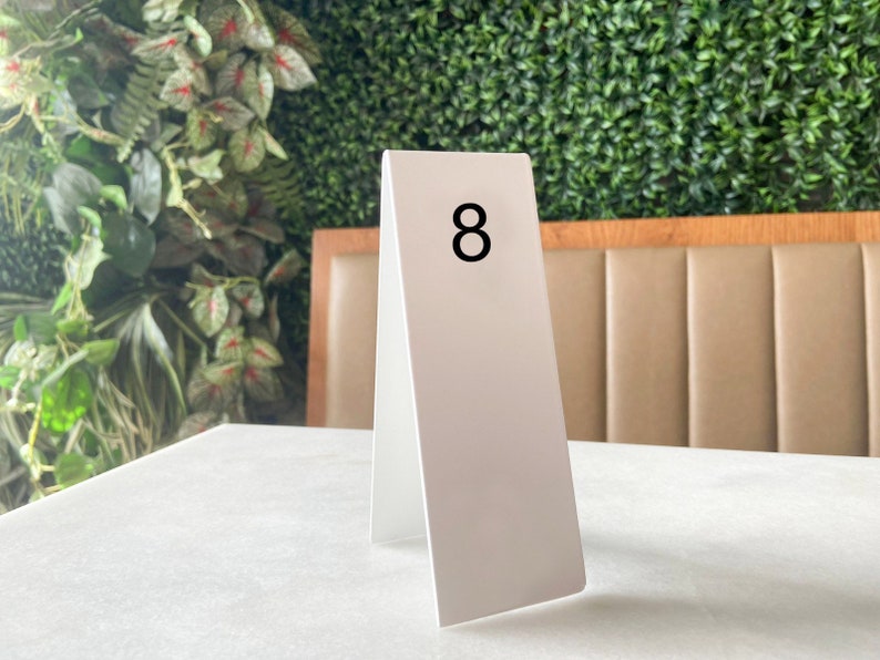 Cafe Table Numbers Sign QR Code Menu Table Sign Wedding Reserved Table Number Sign-Personalized Restaurant Table Numbers Hotel Table Sign image 6