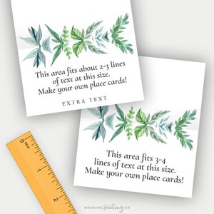 Folded Wedding Place Cards, Avery Tent Card Template, Leaves Botanical ...