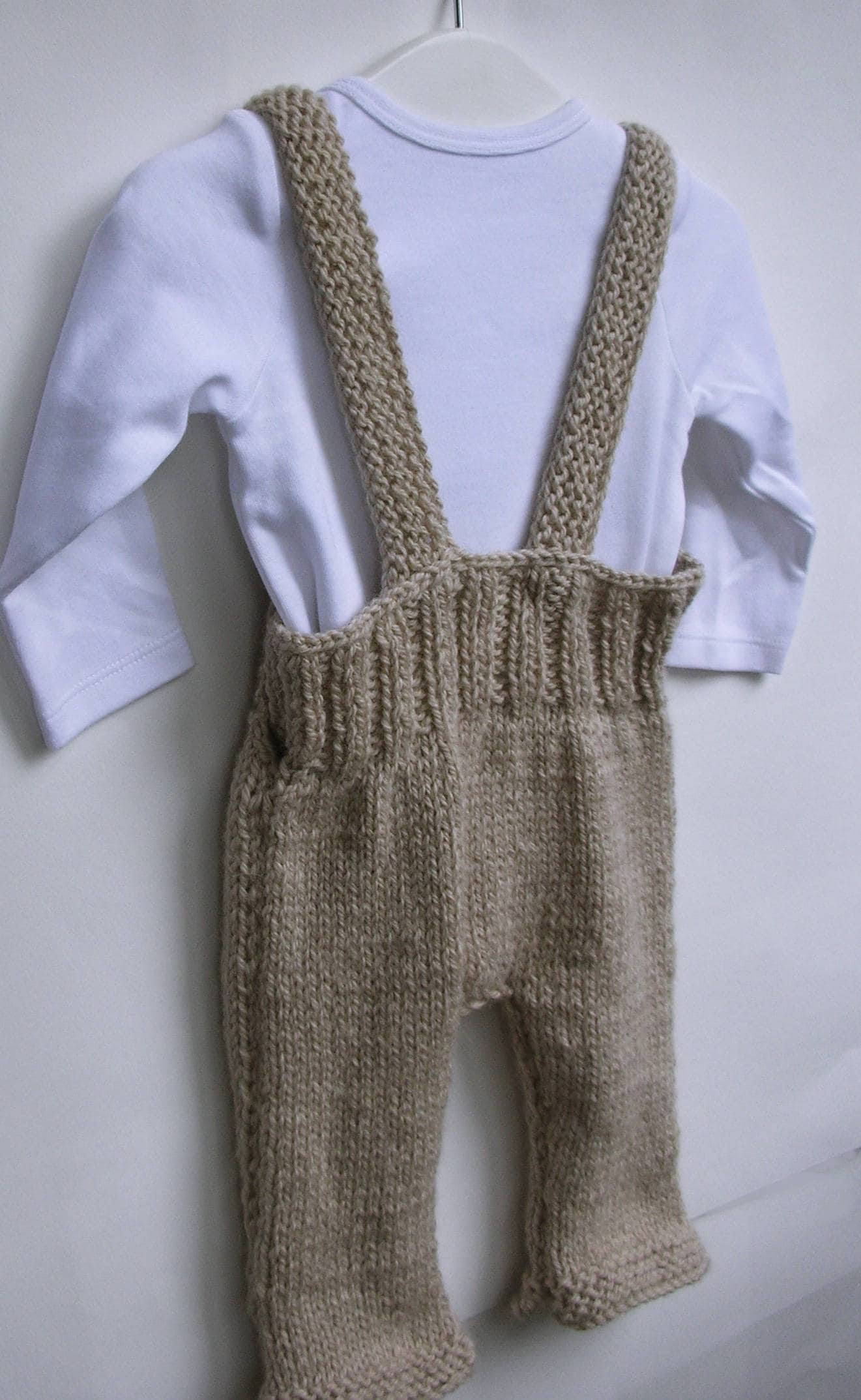 Babys Knitted Dungaree With Lion Motif 03 Years Knitting Etsy