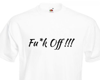 Funny Novelty T-Shirt Mens tee TShirt Solid Black Frankie Says F*ck Off T52