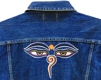 Large Buddha Eyes Large Iron on Patch by 24PlanetsStudio