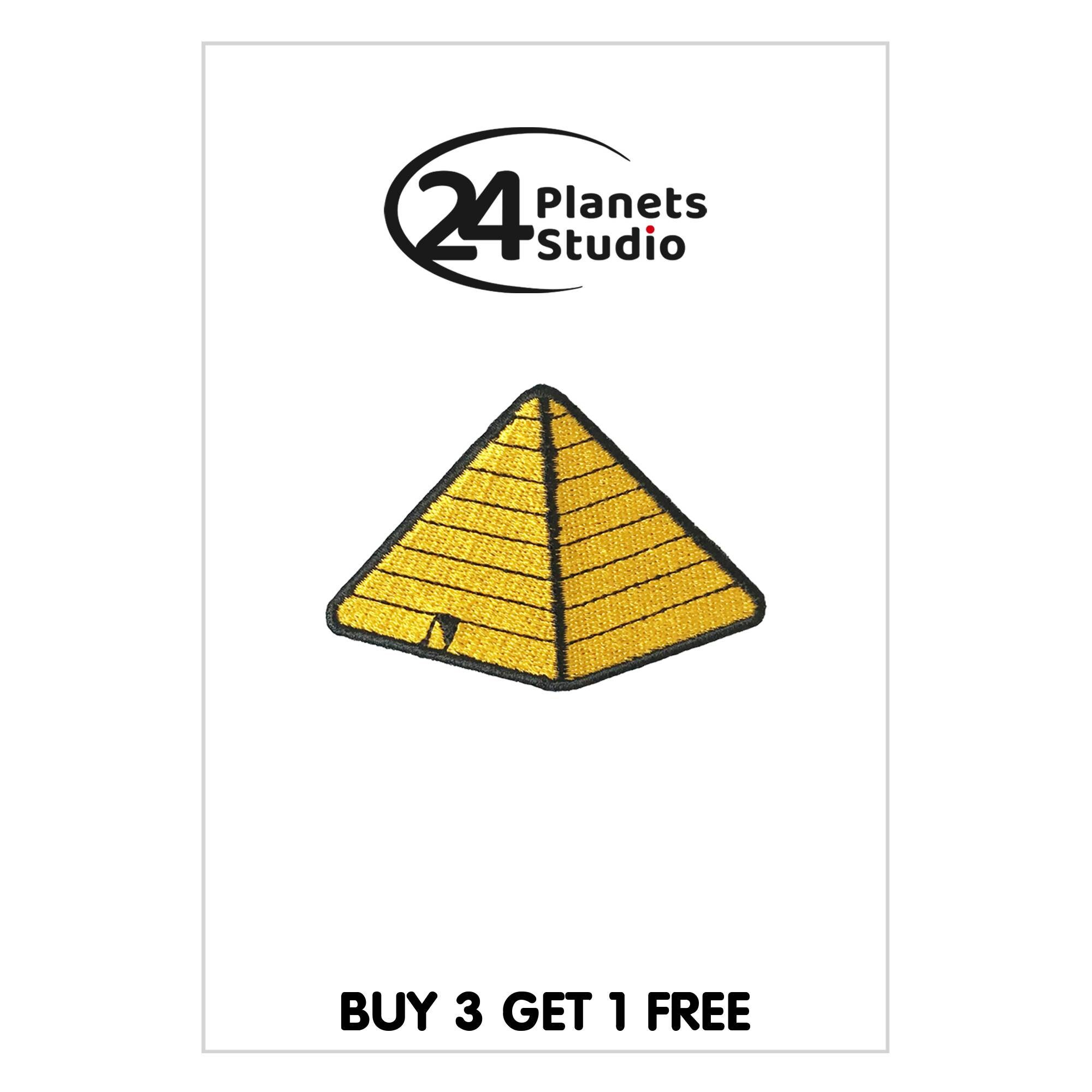 Small Golden Pyramid Iron on Patch by 24PlanetsStudio