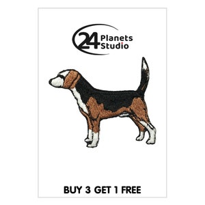 Beagle Iron on Patch by 24PlanetsStudio Cute Applique Cute Patch dog patch dogs