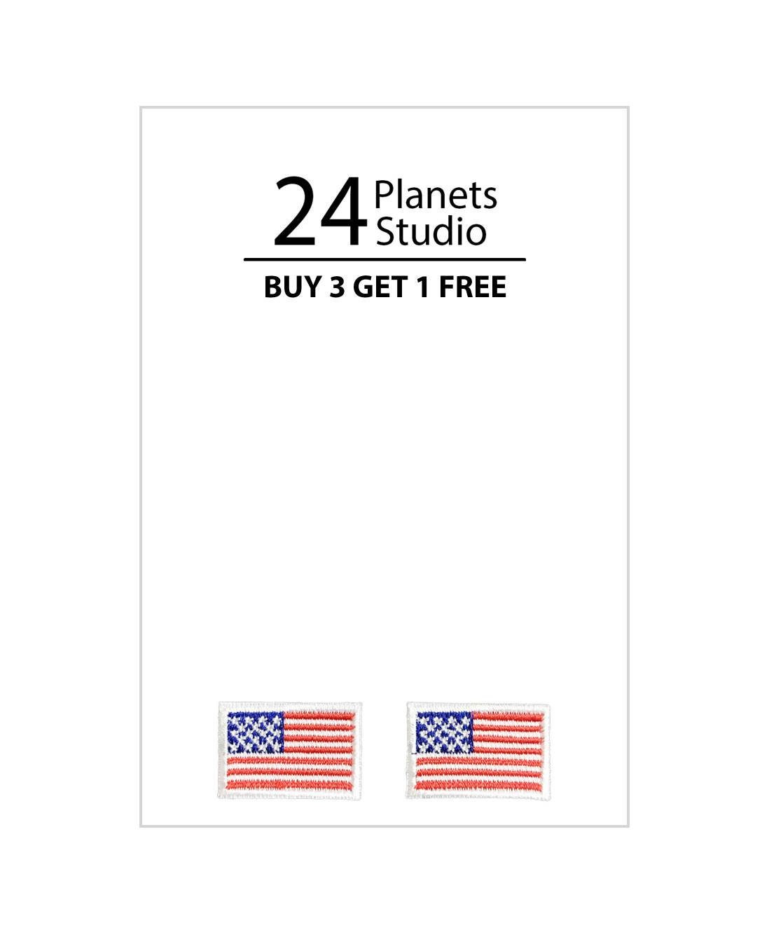 USA Flag Patches 2-pack American Flag Embroidered Iron on Patch Appliques  FREE SHIPPING 