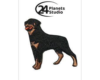 Rottweiler Iron on Patch by 24PlanetsStudio Cute Applique Cute Patch dog patch dogs