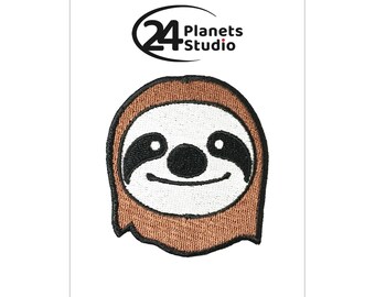Sloth Iron on Patch by 24PlanetsStudio Cute Applique Gift girl Fashion