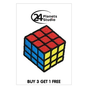 Rubik Cube Iron on Patch by 24PlanetsStudio
