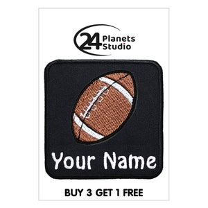 American Football Ball Custom Personalized Iron on Patch by 24PlanetsStudio Patches