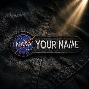 Patch termocolante personalizado da NASA da 24PlanetsStudio, presente personalizado, etiqueta com nome.
