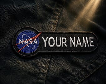 NASA Custom Personalized Iron on Patch by 24PlanetsStudio personalized gifts Name Tag