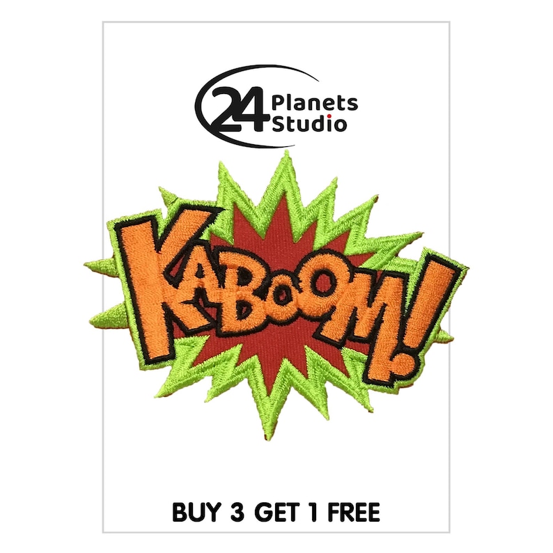 Kaboom Super Hero Iron on Patch by 24PlanetsStudio image 1