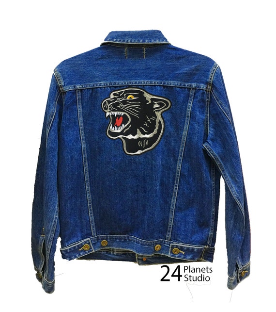 Large Black Panther Large Iron on Patch by 24planetsstudio Jacket