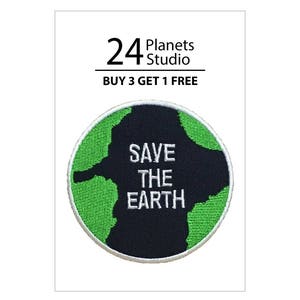 Save The Earth Iron on Patch by 24PlanetsStudio image 1