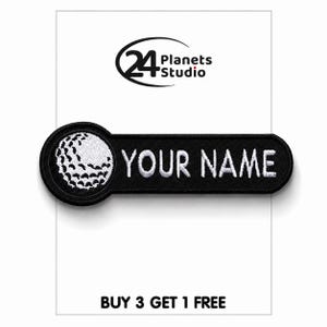Golfball-Aufnäher zum Aufbügeln, individuell personalisiert von 24PlanetsStudio Patches