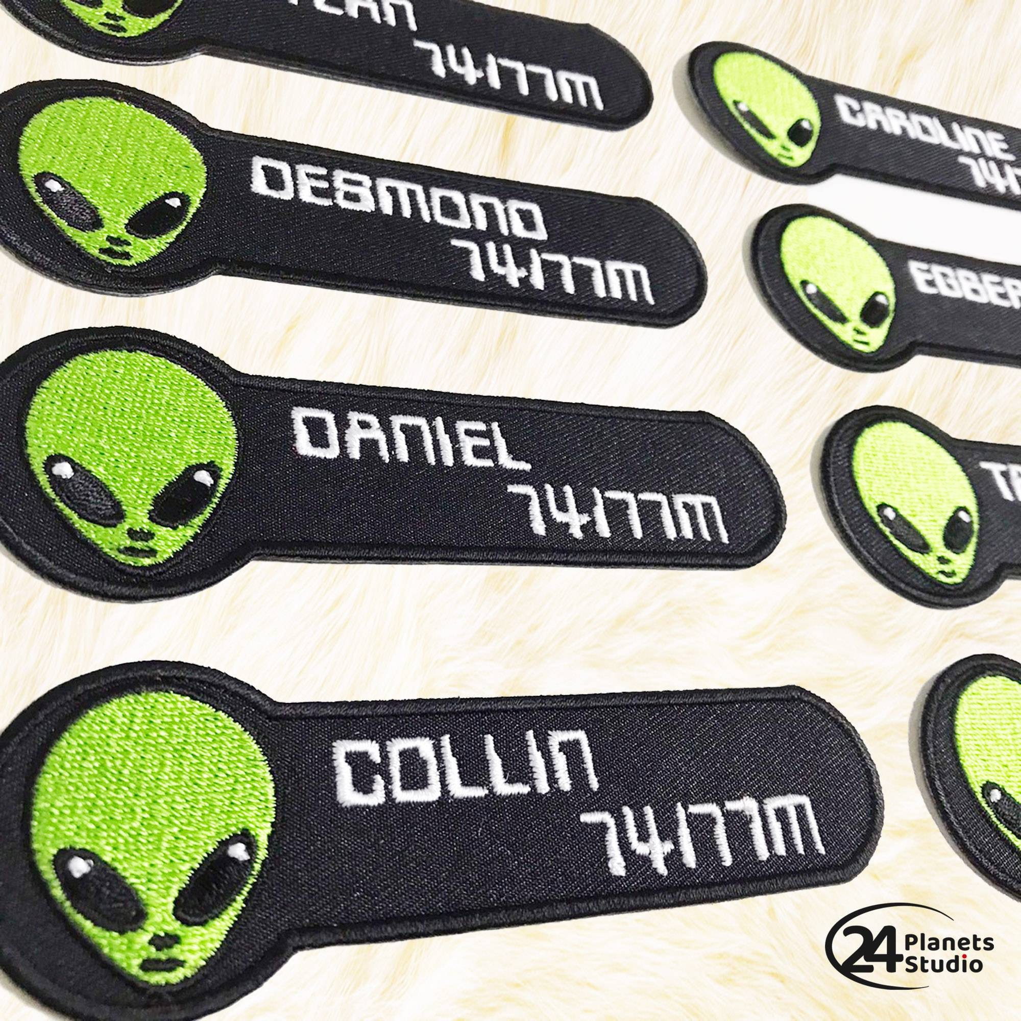 Alien "your Name" Iron on Patch by 24planetsstudio Personalized Patches ...