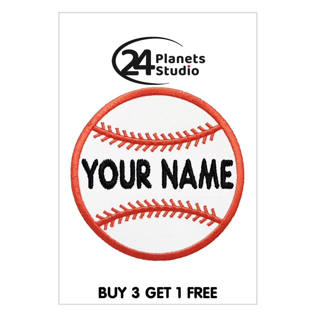 Baseball Ball Custom Personalized Iron on Patch by 24planetsstudio Your ...